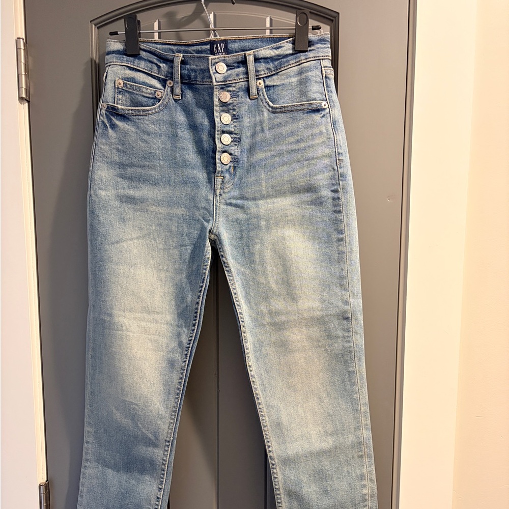 GAP High-Rise Cigarette Jeans | Size 26 | Light Wash